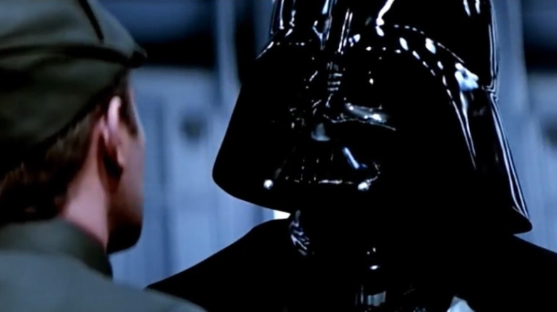Darth Vader talking to Imperial  Commander Jerjerrod