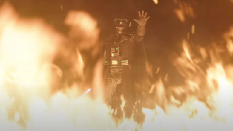 Vader setting Obi-Wan on fire