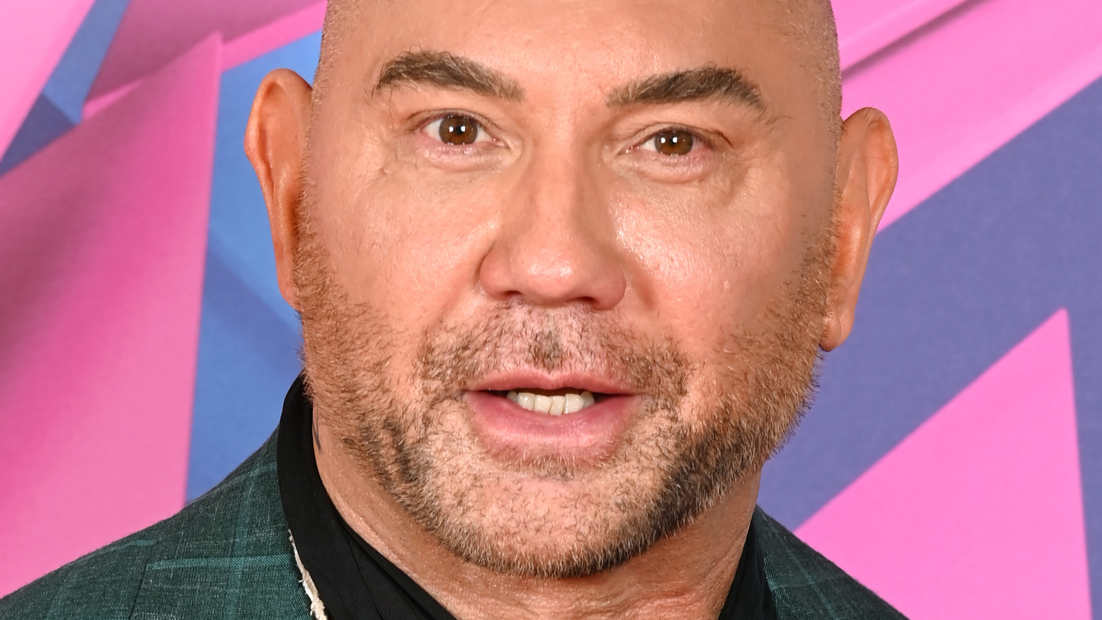 Dave Bautista reveals embarrassment at having this actors face tattooed  on his thigh  Queerty