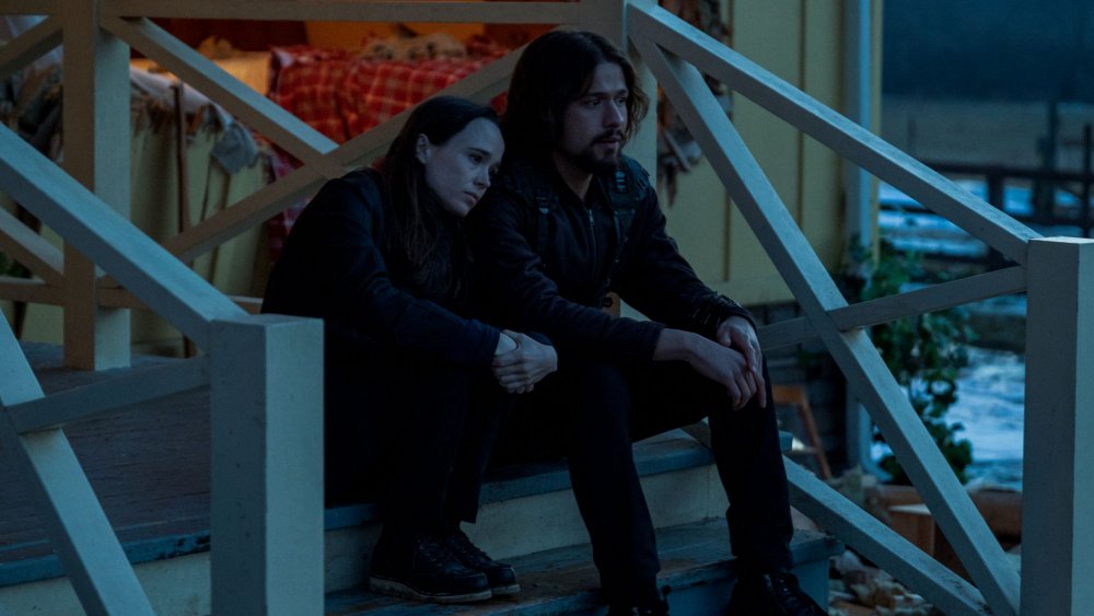 Ellen Page as Vanya and David Castañeda as Diego in Netflix's The Umbrella Academy