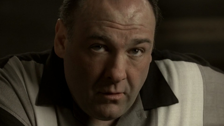 James Gandolfini looking up