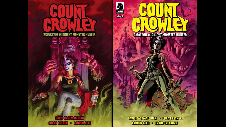 Issue #1 of "Count Crowley" Vol. 1 and #1 of "Count Crowley" Vol. 2 