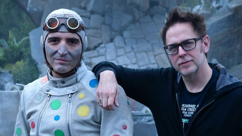 James Gunn and David Dastmalchian posing