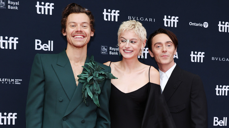 Harry Styles, Emma Corrin, and David Dawson