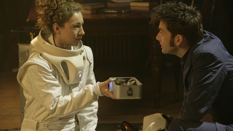 River Song hands the Doctor a box