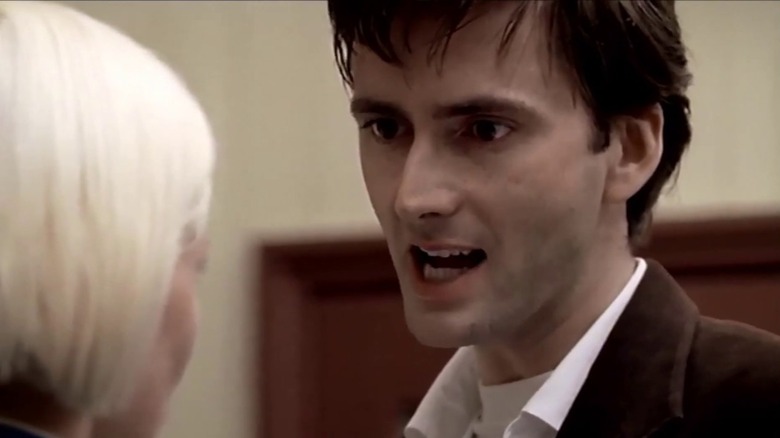 Tennant arguing with a woman