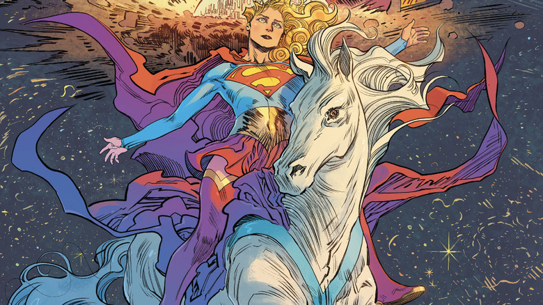 Supergirl rides Comet through space