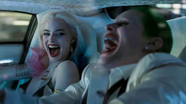 Harley Quinn and Joker laughing