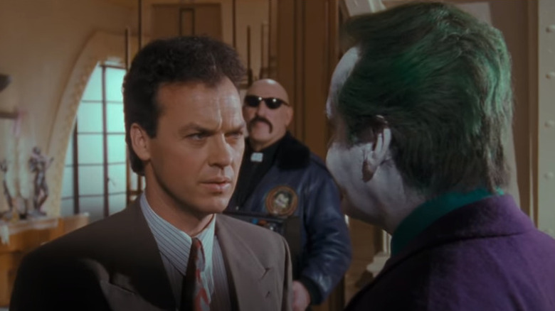 Bruce Wayne confronting Joker in Tim Burton's Batman