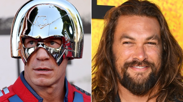 John Cena and Jason Momoa at two different events