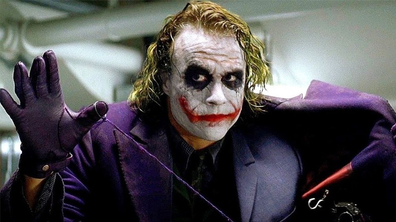 Heath Ledger's Joker smirks