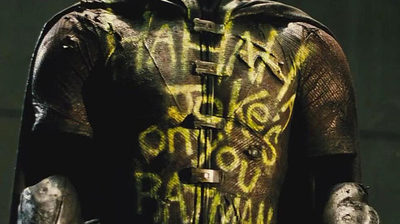 Robin's damaged suit