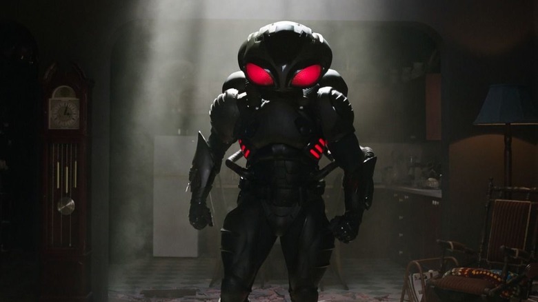 Black Manta red glowing armor