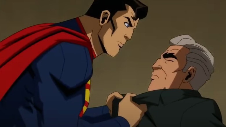 Superman picking up President