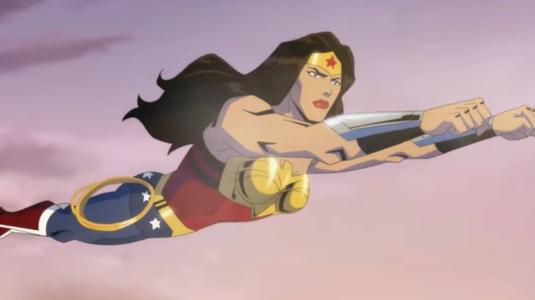 Wonder Woman flying