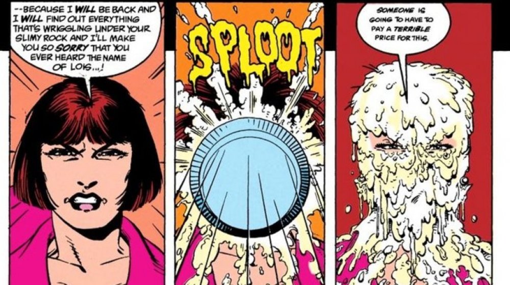 Lois Lane getting pie in the face