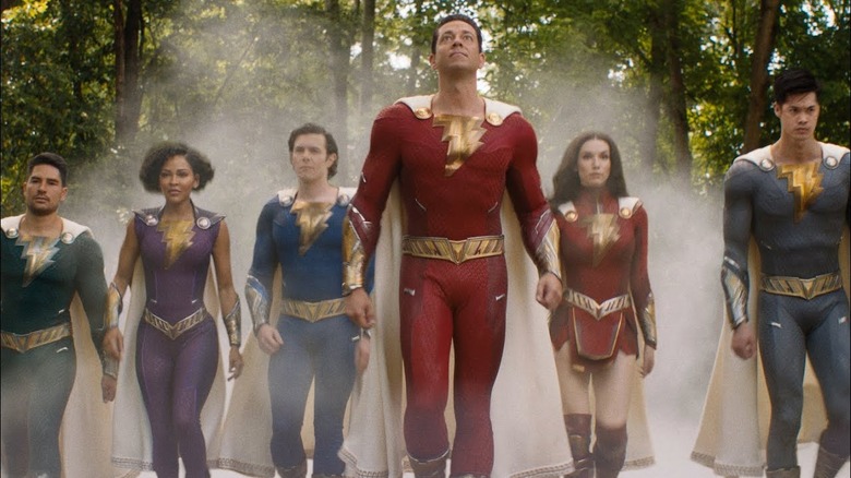 Shazam with his siblings