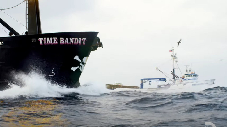 The F/V Time Bandit with a more distant white fishing boat in the background