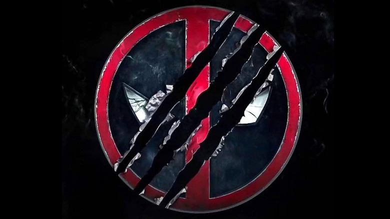 Deadpool 3 logo with wolverine claw through it