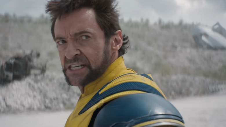 Wolverine glaring over his shoulder