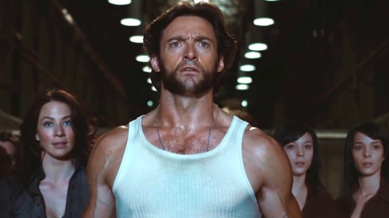 Wolverine frowning