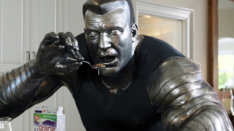 Colossus eating cereal