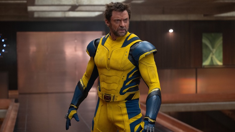 Yellow costumed Wolverine staring