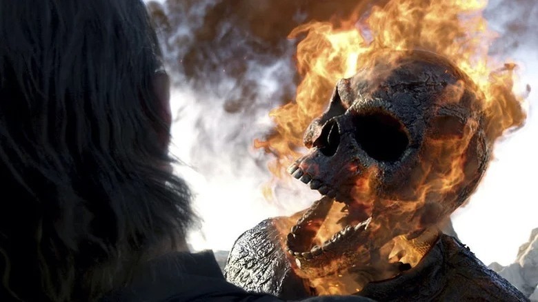 Ghost Rider opening his mouth