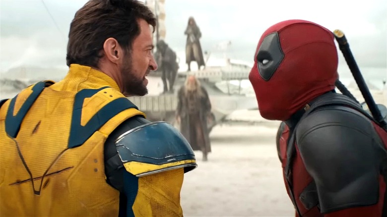 Wolverine and Deadpool staredown