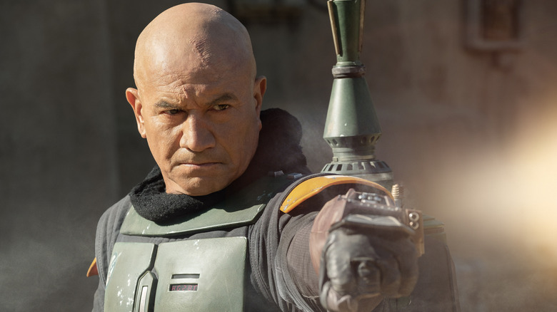 Temuera Morrison with his helmet removed in "The Book of Boba Fett"