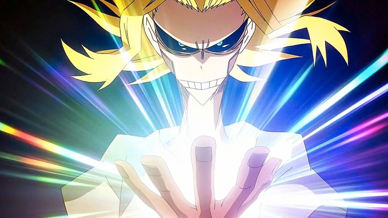 All Might holding One For All