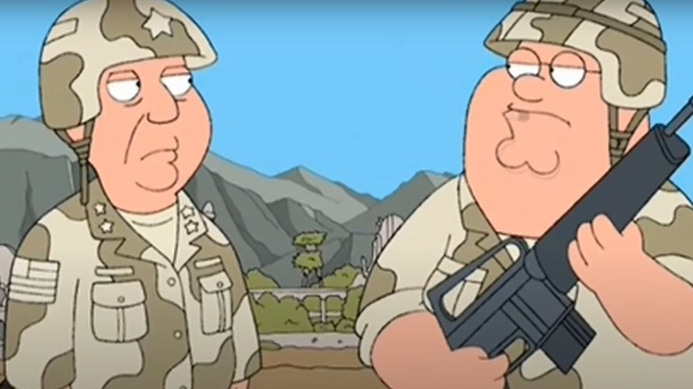 Peter Griffin in the military