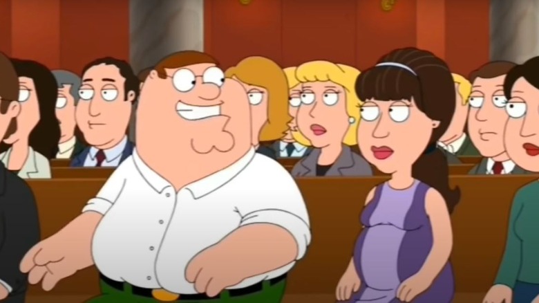 Peter Griffin talking with Roe