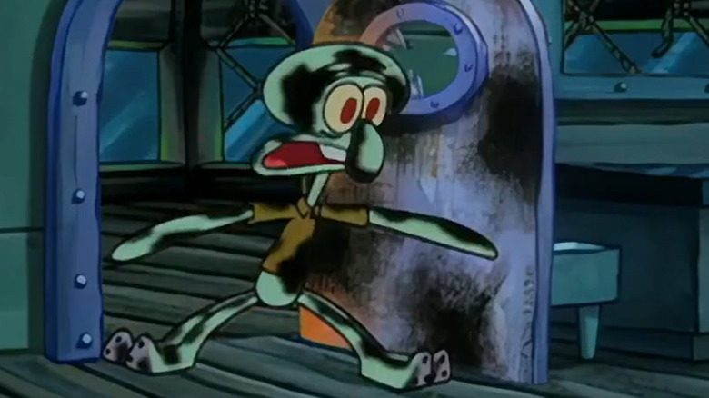 Squidward after being blown up