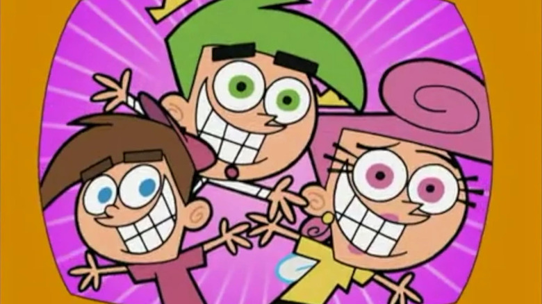 Timmy, Cosma, and Wanda in a TV screen