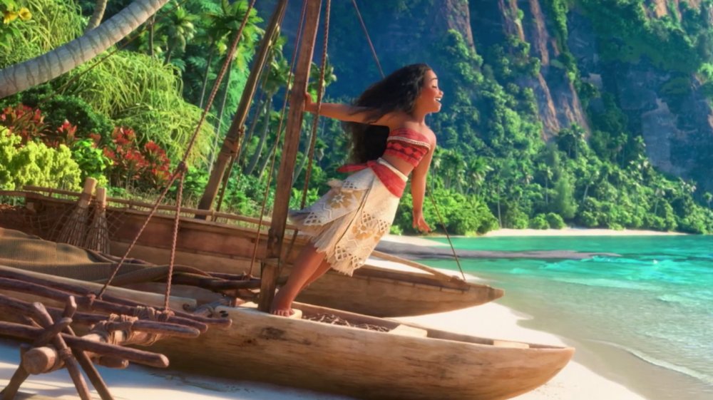 Moana on a sailboat