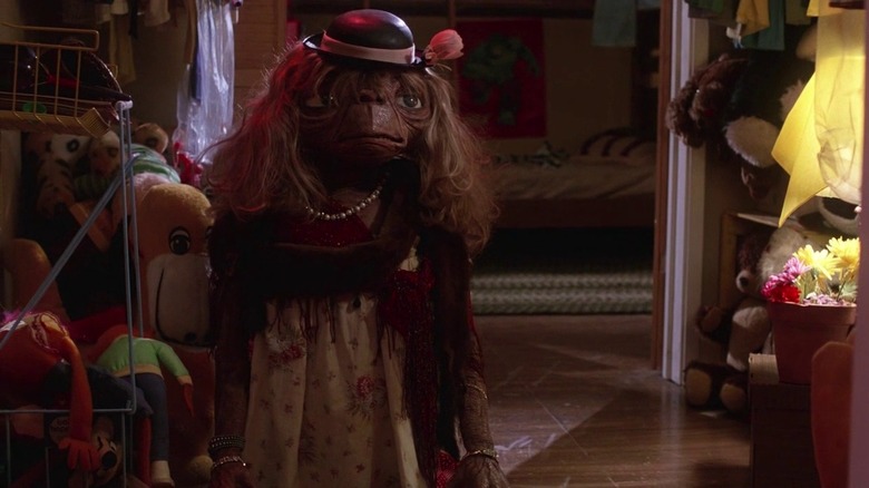 E.T. dressed as a woman