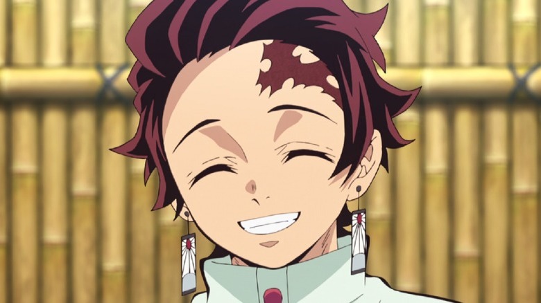 Tanjiro smiling kindly