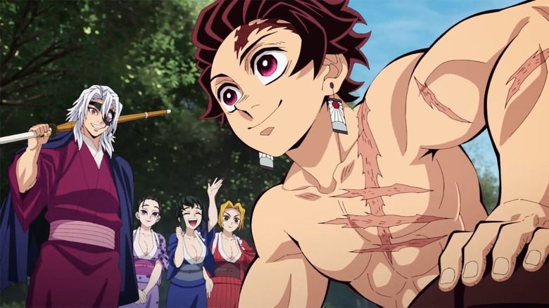 Jacked Tanjiro in training