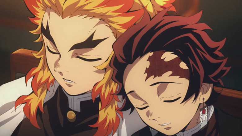 Tanjiro and Rengoku sleep