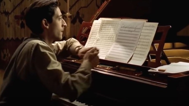 Adrien Brody with piano