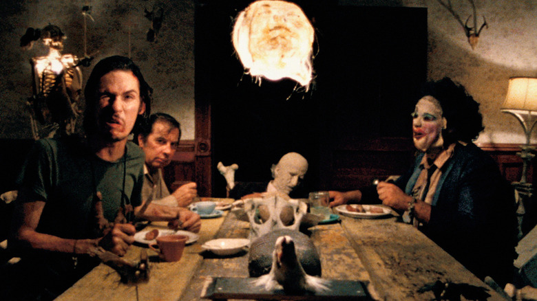 Leatherface's family at the dinner table