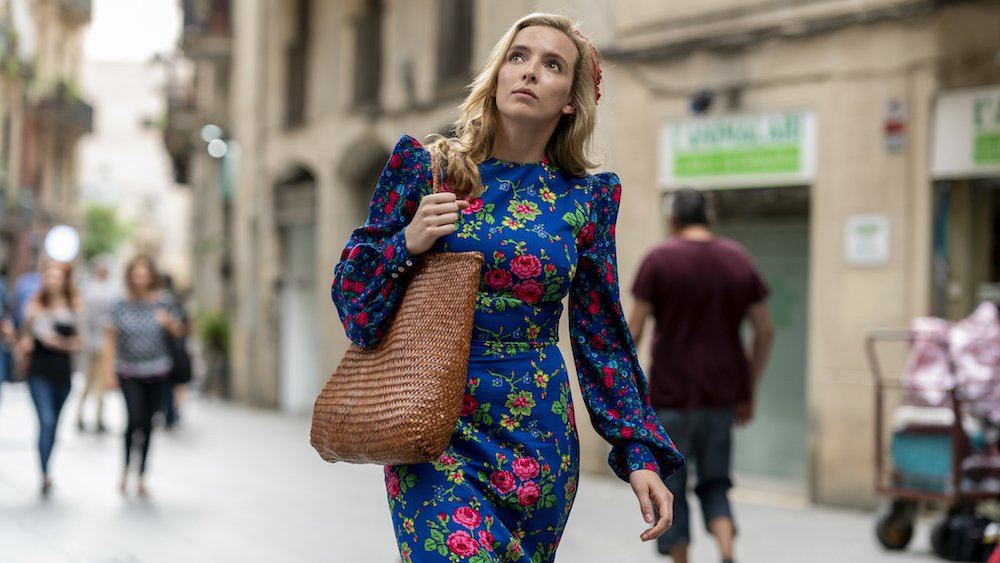 Jodie Comer in one of Killing Eve's many international settings