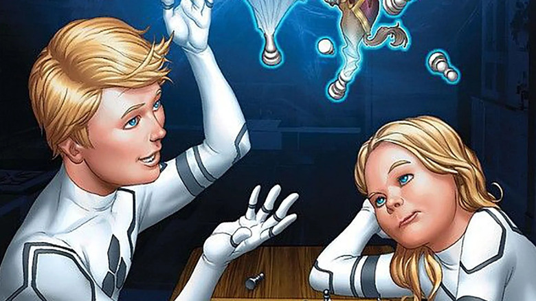 Franklin and Valeria Richards playing