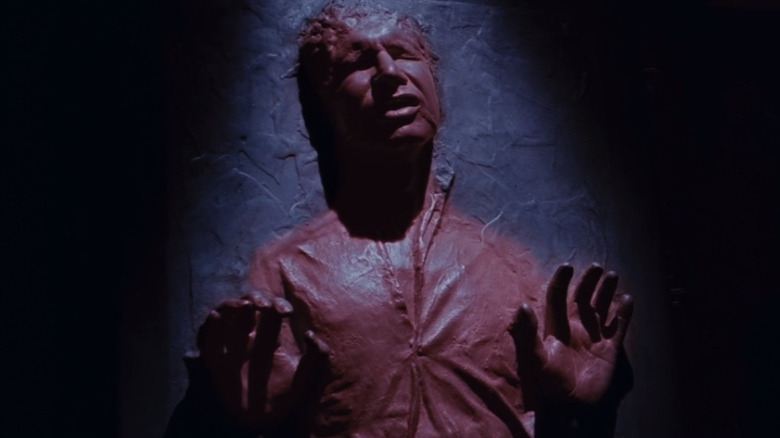 Han Solo asleep in carbonite