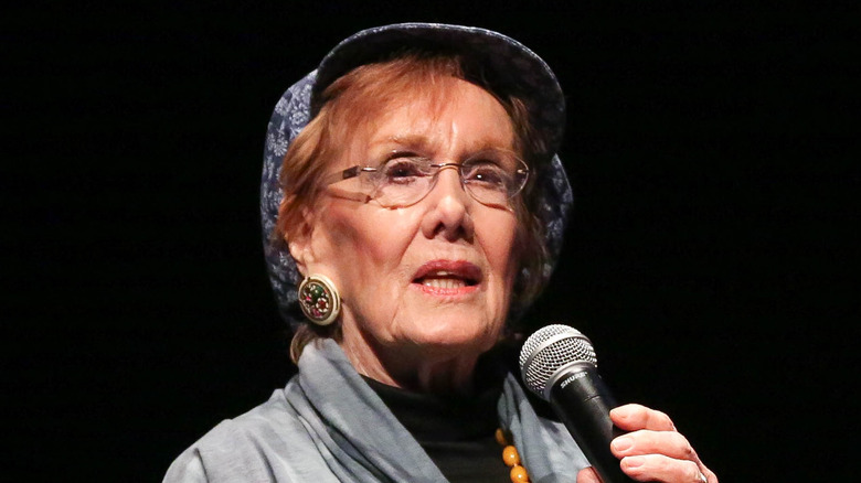 Marni Nixon speaking at an event