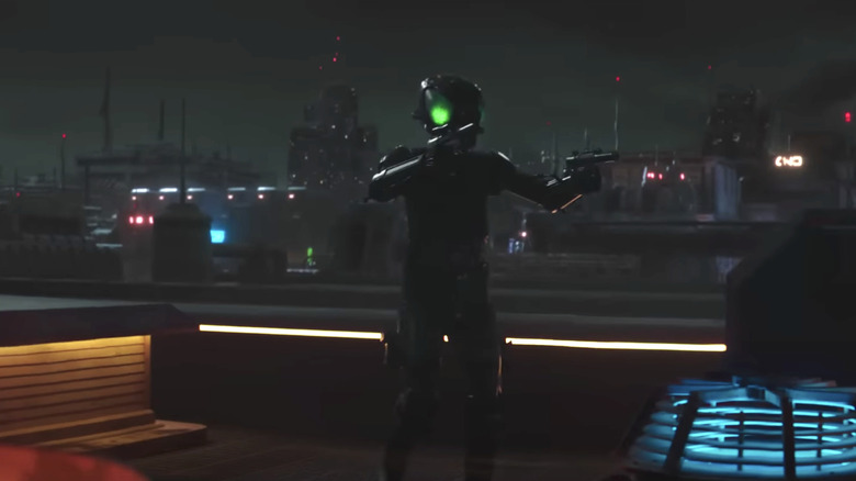 4-LOM holding blasters on rooftop