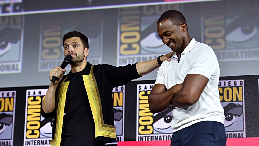 Sebastian Stan and Anthony Mackie at San Diego Comic-Con International in July 2019