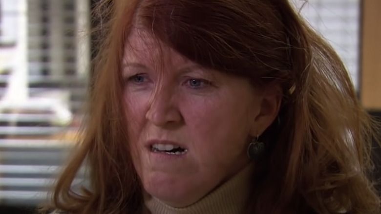 Kate Flannery disheveled in The Office