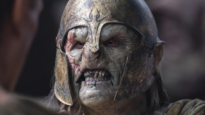 An Orc growling during The Rings of Power